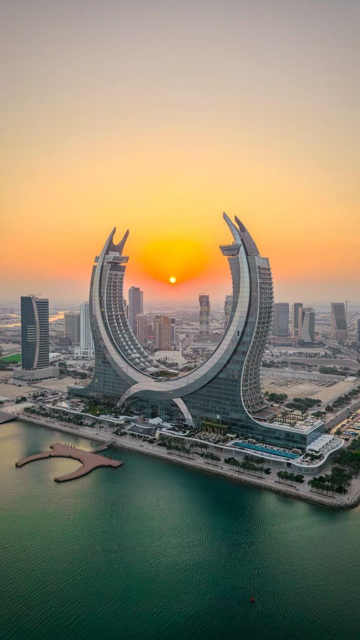Modern skyline and luxury waterfront in Qatar