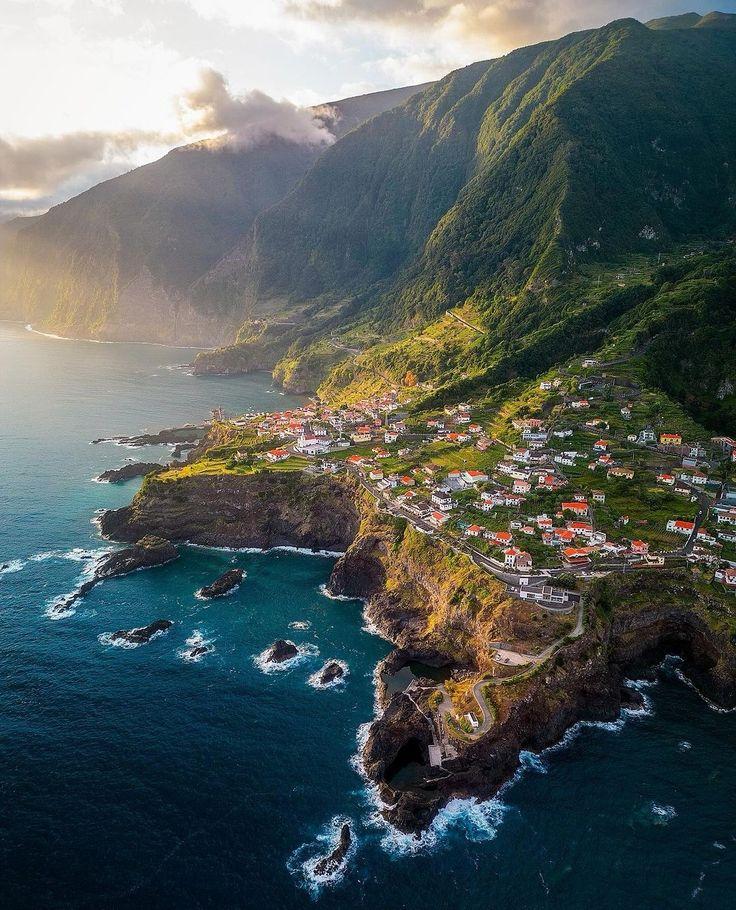 Madeira cliffs and ocean, Portugal