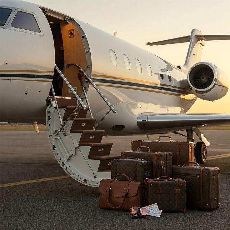 Luxury private jet interior for group and family travel