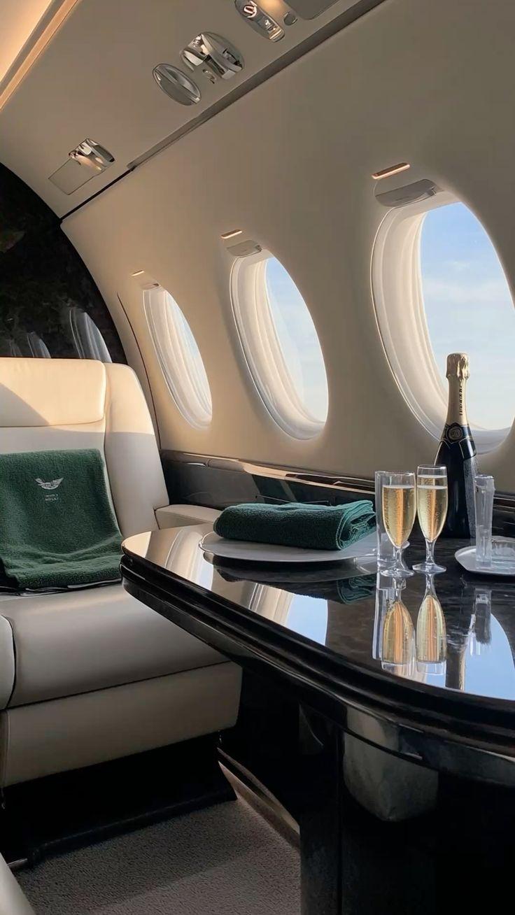 Passengers boarding private jet without airport queues